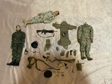 Vintage GI Joe 1996-2001 Figures Vests Guns Hats Boots Bullets Bag Gas Mask