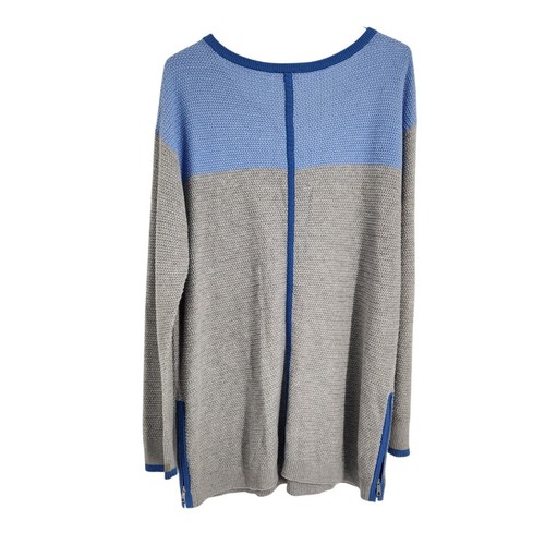 Talbots blau und grau Langarm Thermo Top Damen Größe Large L - Bild 2 von 4