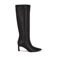 Nine West – Lorthey Dress Boots – Black – 6.5M – Leather – NWB