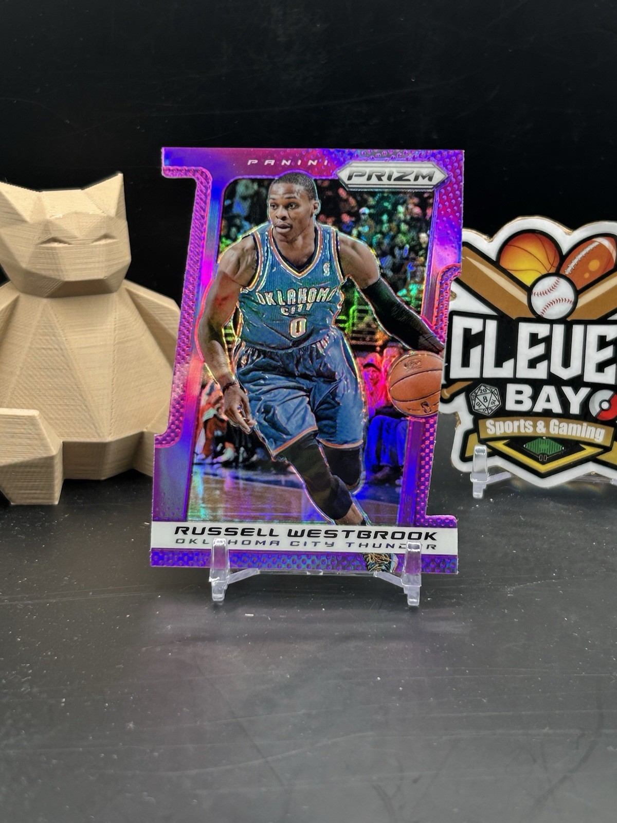 Russell Westbrook 2013-14 Panini Prizm Purple /49 Die-Cut #105 Thunder (CBMH)