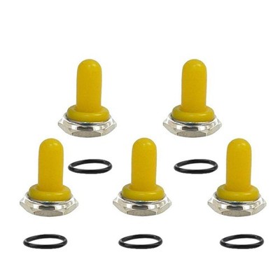 ESUPPORT Yellow 12mm Rubber Rocker Toggle Switch Knob Hat