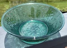 Vtg 8.25” Anchor Hocking Small Bowl Forest Green Pattern Desert/Fruit Bowl MCM