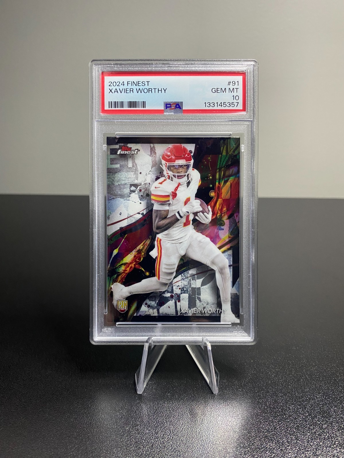 Xavier Worthy Topps Finest #91 Base