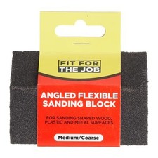 Fit For The Job Angled Flexible Sanding Block - Medium/Coarse Grade (12 Pack)