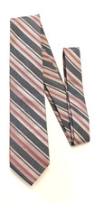 Bloomingdale's The Men's Store Multicolor Striped Silk Blend Tie 3"