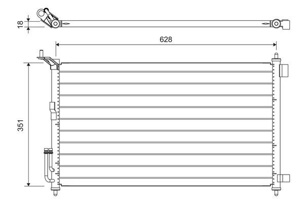 Valeo Kondensator Klimaanlage 817836 FüR Nissan Micra Aluminium 3 K12 Juke F15 7-image