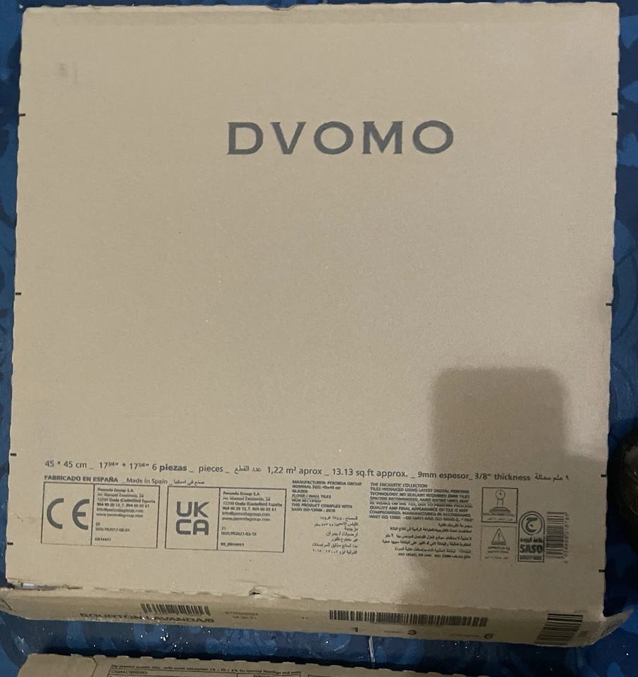 Dvomo Ceramic Tiles for Wall & Floor, 8 Packs of 6 Tiles, Approx 9.6 SQM - Image 4 of 4