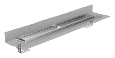 ACO ShowerDrain M+ Duschrinne 1000 mm Edelstahl mit Aufkantung + Dichtmanschette
