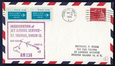 FFC JET AIRMAIL ST THOMAS VIRGIN IS TO NEW YORK (K190)