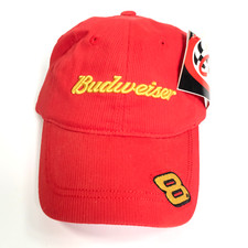 Budweiser Bud Racing Dale Earnhardt Jr NASCAR # 8 Red Hat Cap Strapback