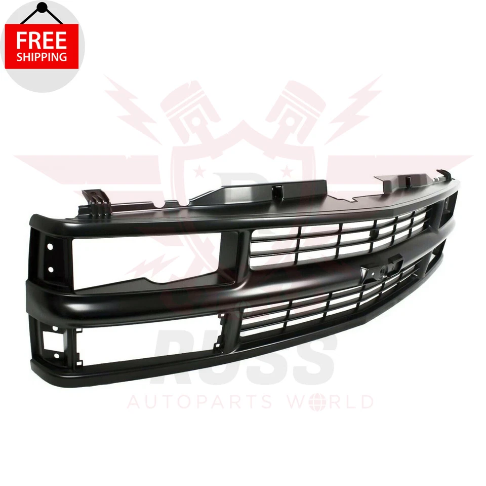 New Front Grille Assembly Black Plastic For 1995-2000 Chevrolet Tahoe GM1200239 - Image 4 of 4
