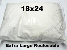 8 Reclosable Plastic Storage Bags 18''x 24'' Clear 2 Mil LARGE Zip-Top Bags