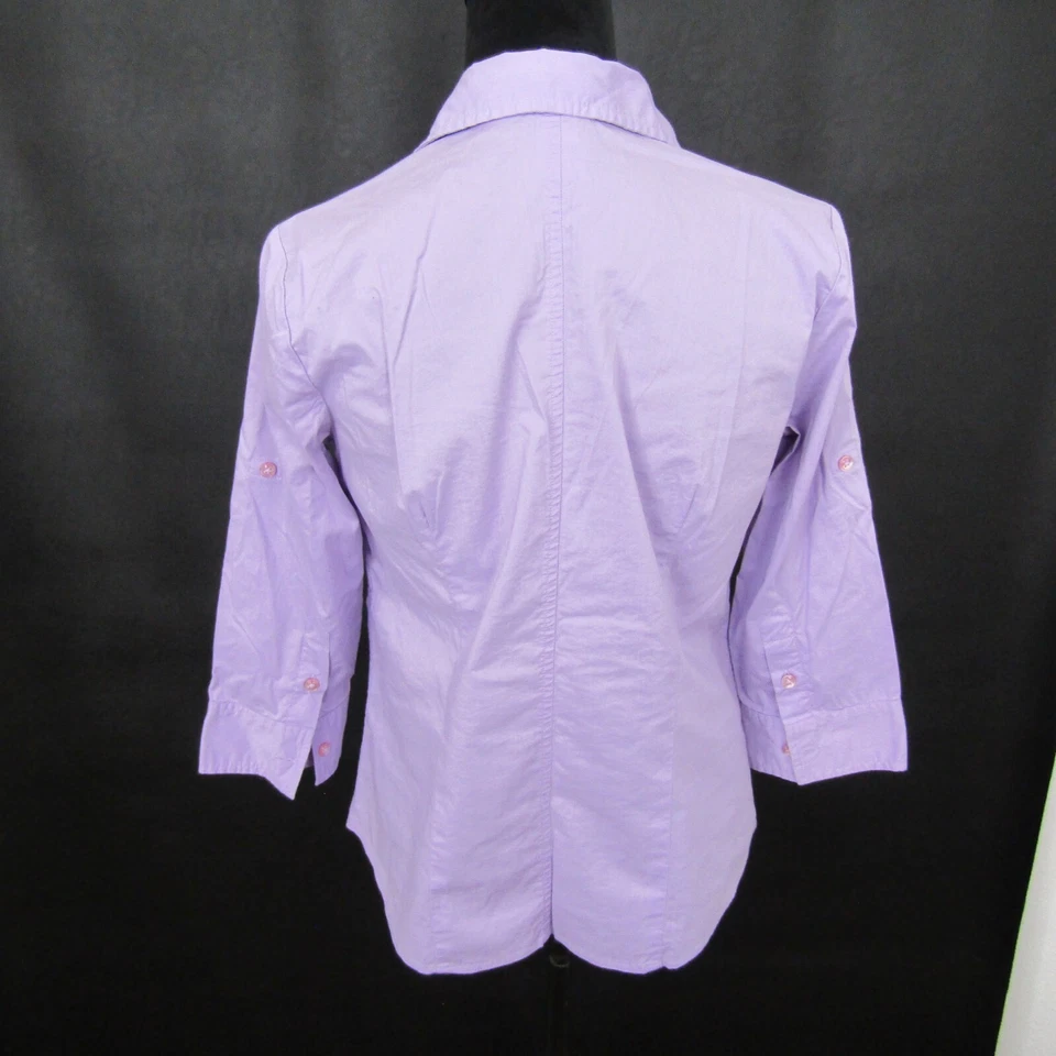 Old Navy Maternity Shirt Top Blouse Button Up Collared Neck Womens S Lavender - Image 4 of 4