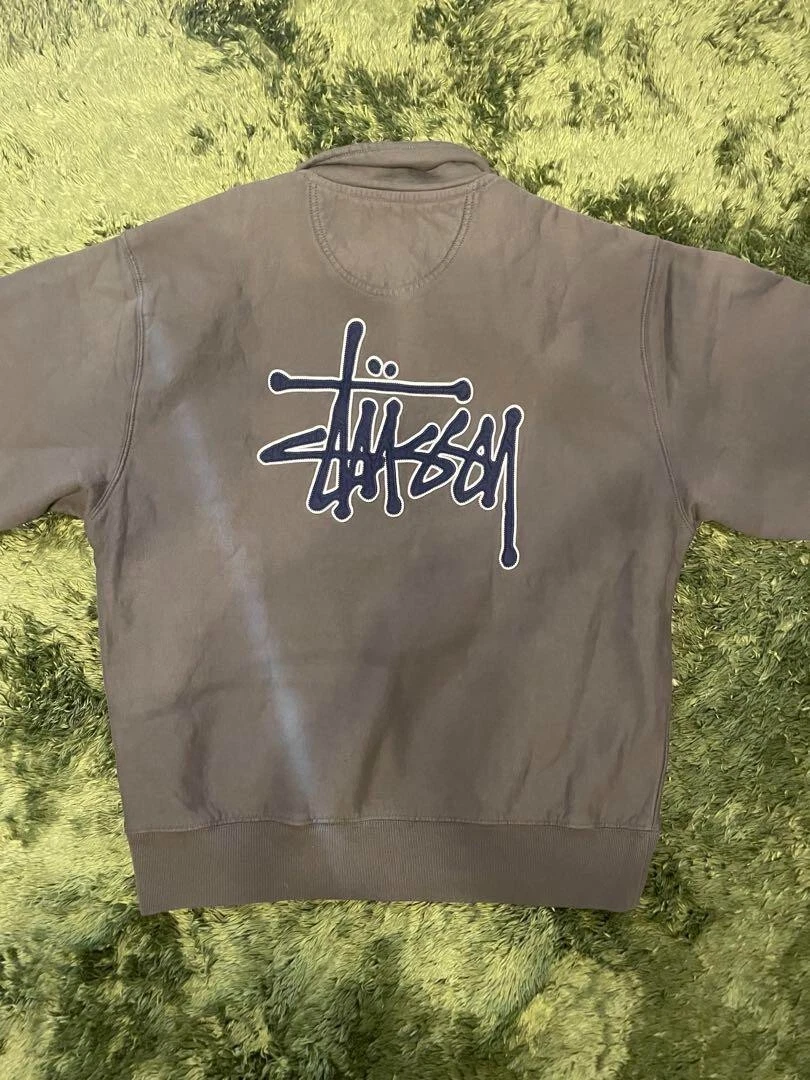 Stussy Denim Tears brown Half Zip Fleece cotton from Japan Used