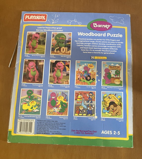 Playskool 2 Barney Wood Board Puzzles From 1996 for sale online eBay