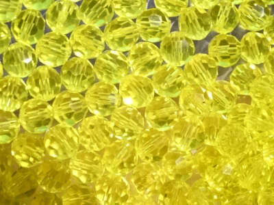 'Leuchtend Gelb' Imitat Österreich Kristall Facettiert Perlen 8 mm