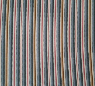 Juliet's Song BTY Anna Fishkin Red Rooster Blue Pink Brown Cream Stripe