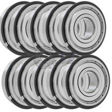10x 6205-ZZ Ball Bearing 25mm x 52mm x 15mm Shielded Seal Metal w/ Snap Ring