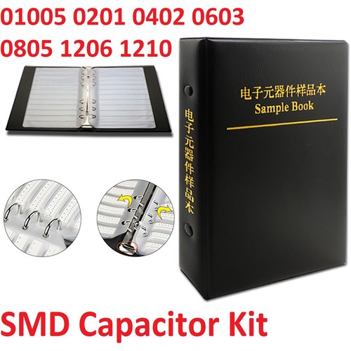 01005 0201 0402 0603 0805 1206 1210 Sample Book SMD/SMT Capacitor Assortment Kit