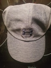 Under Armour UA Play Up Gray Womens Adjustable Strap Active Heatgear Hat NWT