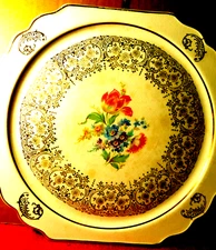 The Harker Pottery Co.~Quality Made In USA 22 Kt. Gold 12" Plate RARE!!