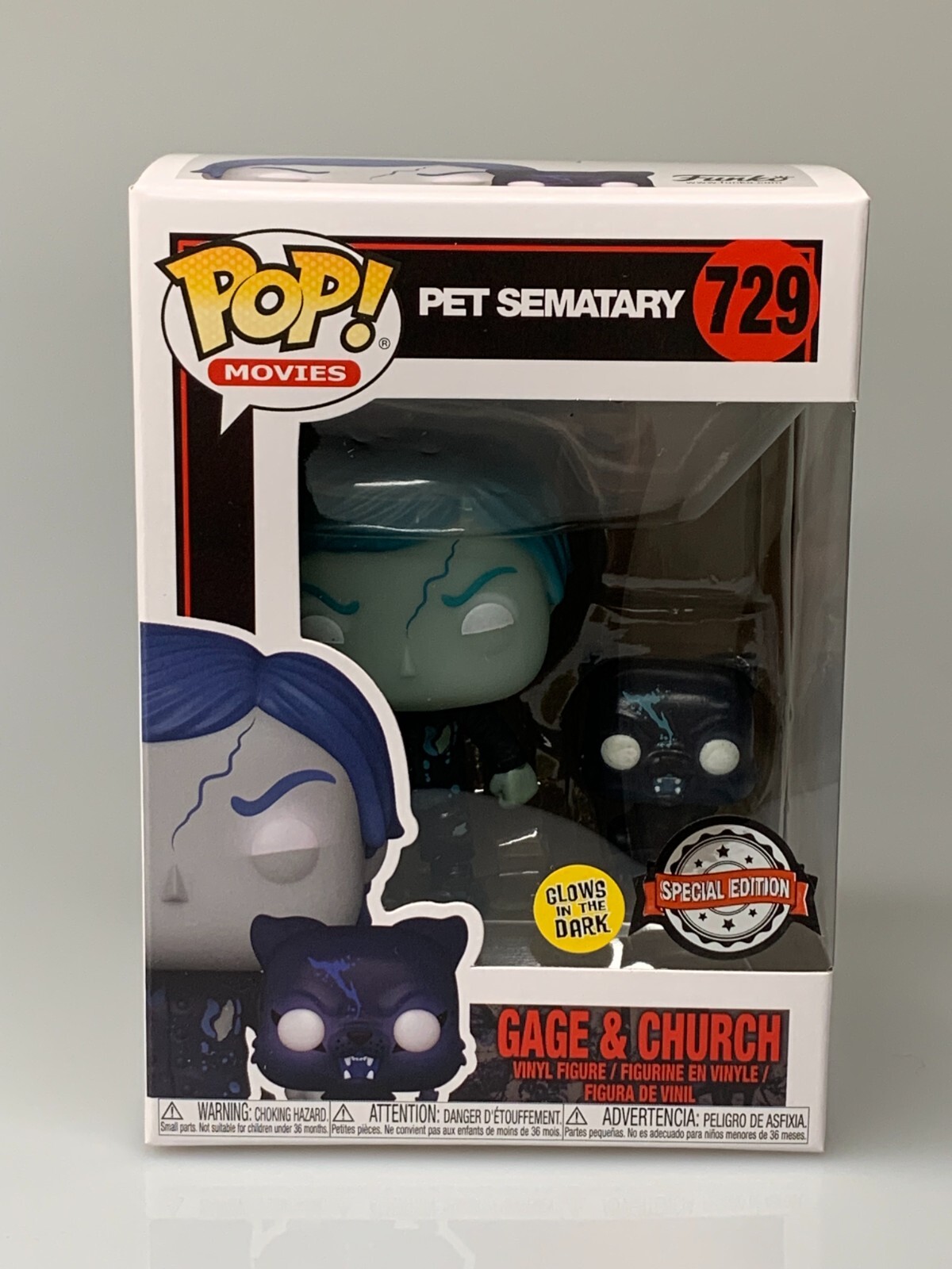 Funko Pop | Pet Semetary | 729 | Gage &Amp; Church | Glow In The Dark | Se