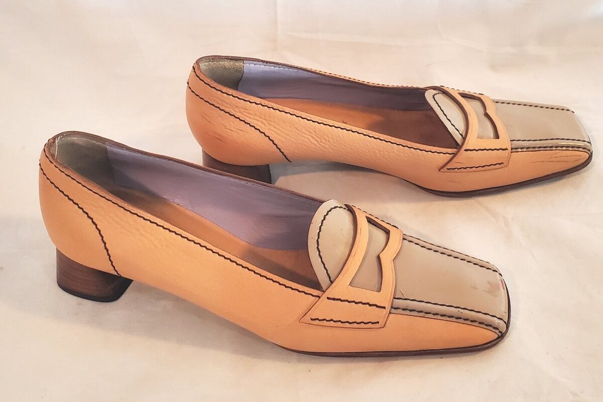 Vintage Prada Women's size 37 Leather Loafers Shoes | eBay Vintage Prada Women's size 37 Leather Loafers Shoes | eBay