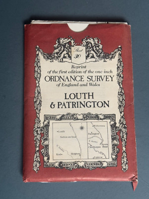 David & Charles,OS Sheet Map ,1st Edition, 1 Inch Reprint, Louth & Parrington