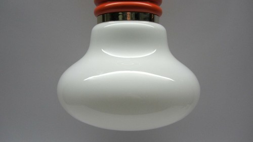 Artemide Arianna Decken Lampe Vintage Opal Glas Kugel bulb lamp 70er J - Bild 3 von 12