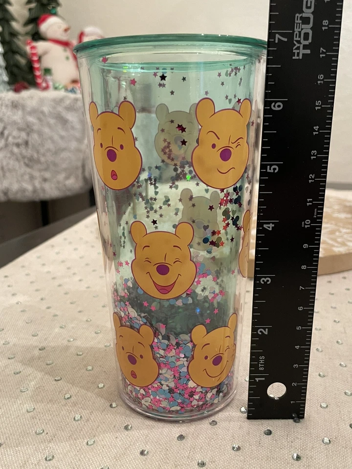 Copo cheio de confete Winnie the Pooh com tampa de silicone Orelhas de Pooh - Imagem 4 de 4