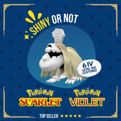 Houndstone Shiny or Non   6 IV Competitive Customizable Pokémon Scarlet Violet