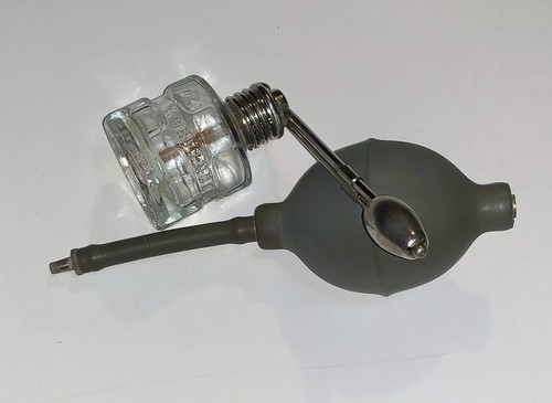 DEFENDER Vintage Throat & Nasal Atomizer R-1541 Glass Liquid-Tube Rexall Drug Co - Foto 5 di 5