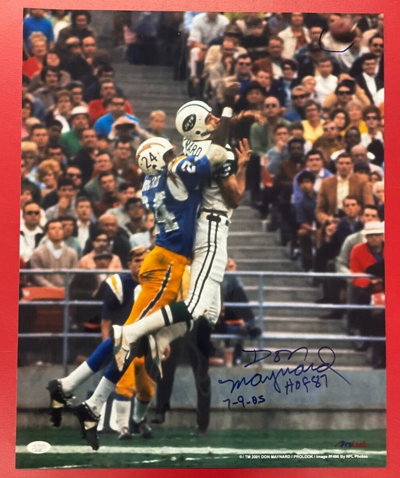 Don Maynard Signed 16x20 Color Photo JSA w/COA NFL New York Jets #13 HOF 1987! - Image 2 of 4