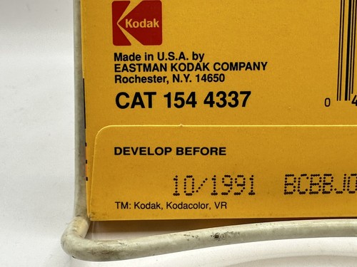 Sealed KODAK Kodacolor VR DISC Film Color Prints 15 Shots Expired 10/1991 Vtg - Picture 3 of 3
