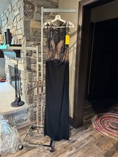 Milano E1920 Black Stunning Gala Gown Dress sz 12 Flash Sale!