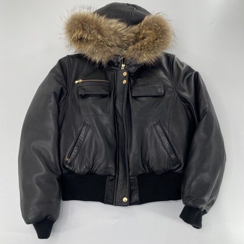 Sean John VTG XL Leather Bomber Jacket 