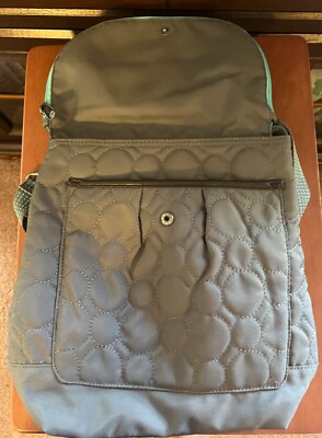 Thirty One Vary You Backpack Purse Quilted Dots Thirty One Teal Very You Backpack Purse (shoulder Bag, Cross  main image 3