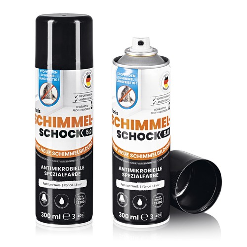 TONIS SCHIMMELSCHOCK 2x 300ml Anti Schimmel Spray Schutz Farbe antimikrobiell