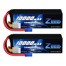 2x Zeee 6S LiPo Battery 10000mAh 22.2V 120C EC5 for RC Car Plane Drone FPV Jet