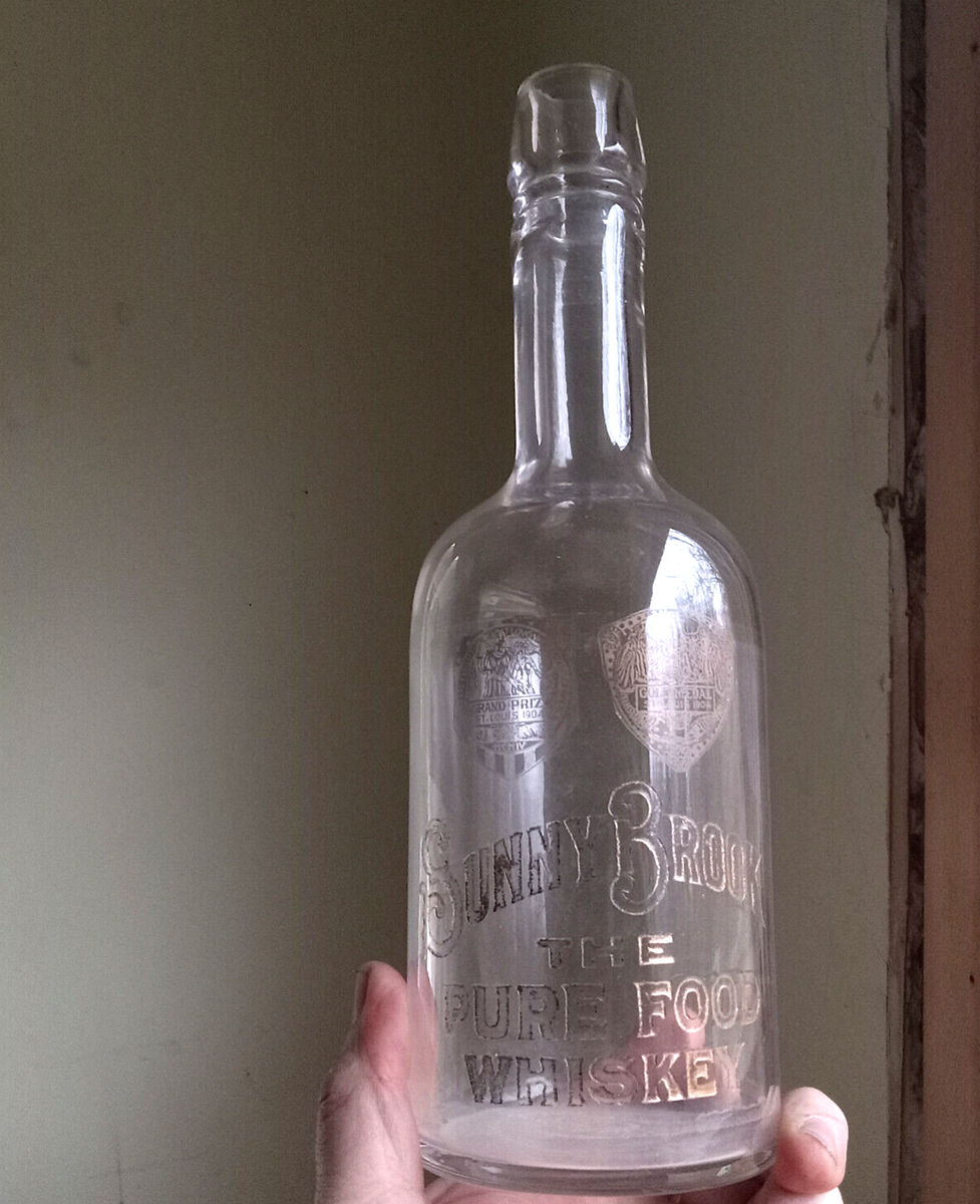 1904 RARE CYLINDER SUNNY BROOK PURE FOOD WHISKEY CUT EMB PRE PRO