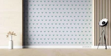 3D Blue Heart Seamless Wallpaper Wall Mural Removable Self-adhesive Sticker275