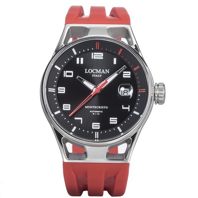 Locman Italy Herrenuhr Montecristo Automatik rot 41 mm Ref. 0541