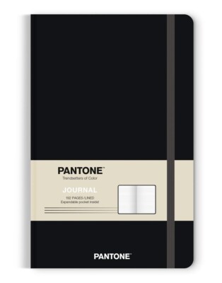 Pantone OFFICIAL Black | 5.25x8.25'' Lined Compact Journal | Non-Dated