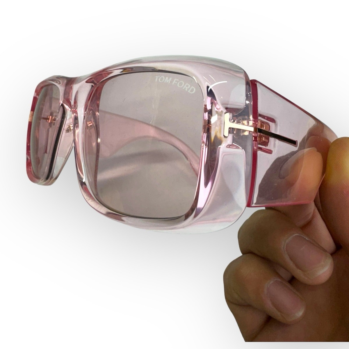 New Tom Ford TF731 Aristotle 72Y Transparent Pink Sunglasses Frame 56-20-140 New Tom Ford TF731 Aristotle 72Y Transparent Pink Sunglasses  main image 4