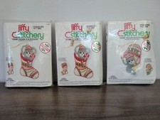 Vintage 1978 Jiffy Stitchery Christmas Keepsake Kit MERRY MOUSE