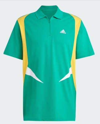Herren Adidas Golf Polo Top T-Shirt Grün