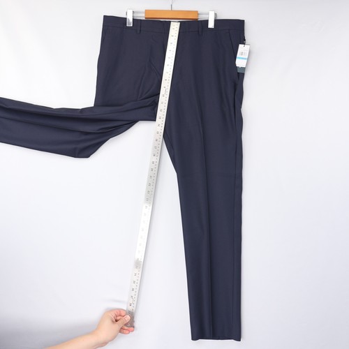 Perry Ellis Dress Pants Slim Fit Mid Rise Skinny Dark Navy Blue Mens Size NWT - Picture 41 of 58