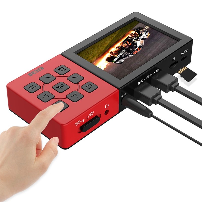 Ezcap HDMI AV Audio Video Capture Card with Mic In Screen Play Record To TF Card