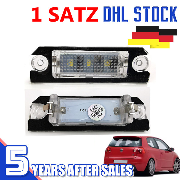 Led Kennzeichenbeleuchtung Passend FüR Vw Golf 5 | Passat Cc + B6 | Polo 6N + 9N-image