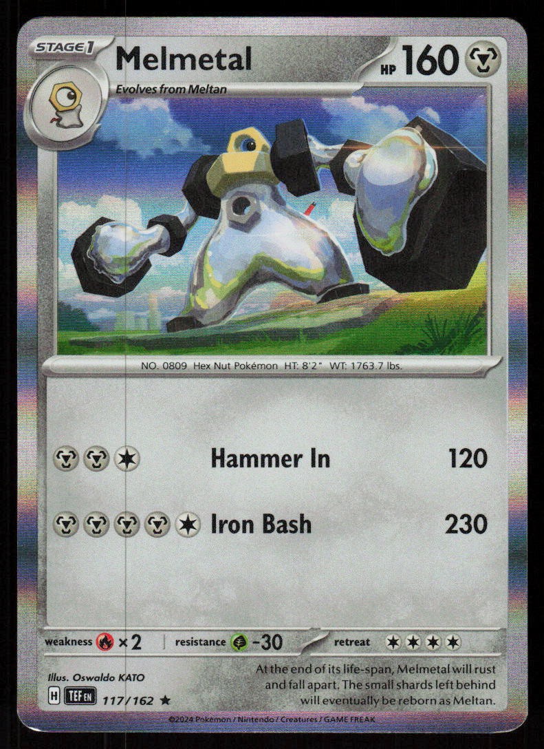 Melmetal 117/162 Rare Temporal Forces Pokemon Holo Near Mint